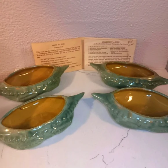 Vintage Chesapeake Bay Ovenware Crab Stoneware Baking Dishes - Picture 4 of 5